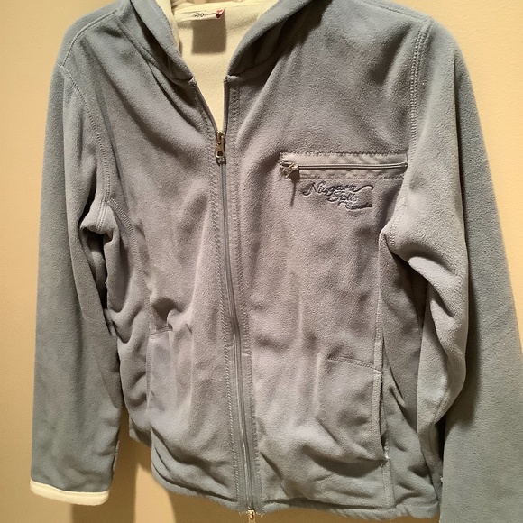 Ladies lightweight blue/gray fleece jacket - Picture 1 of 7